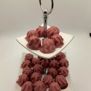 Roze chocolade slagroomtruffels 27 stuks