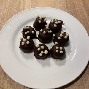 Slagroomtruffels met bananensmaak 18 stuks