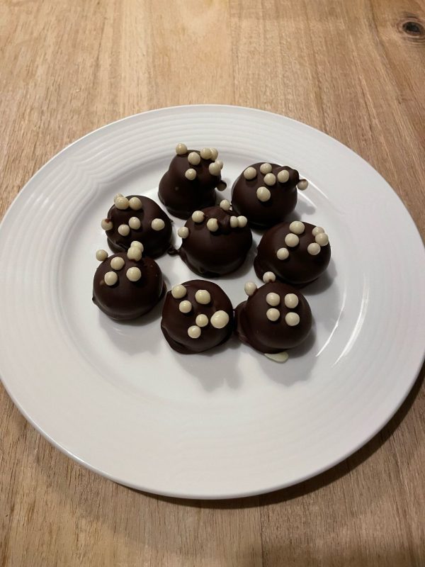 Slagroomtruffels met bananensmaak 18 stuks